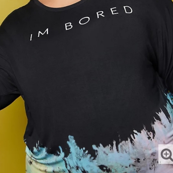 NEW, Torrid, Plus size,Black Multi Dye Tee - Picture 4 of 4